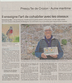 article ouest France Oiseaux des Jardins